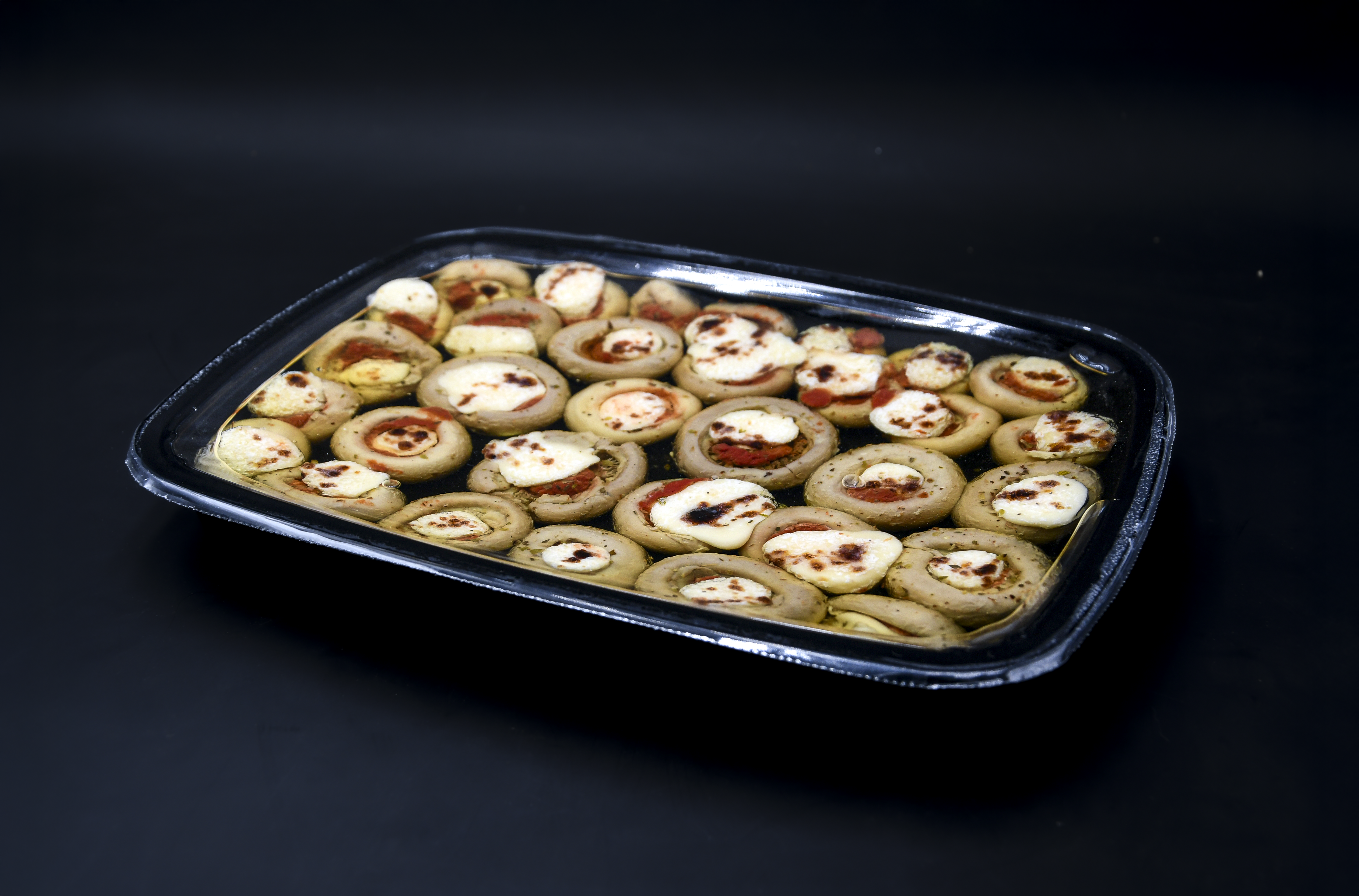 Petits champignons farcis mozzarella